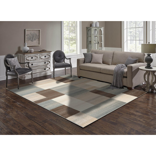 L'Baiet Clara Brown/Beige/White/Light Blue Geometric Area Rug Wayfair